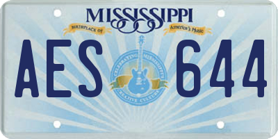 MS license plate AES644