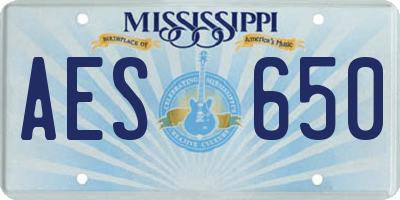 MS license plate AES650