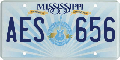 MS license plate AES656