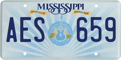 MS license plate AES659