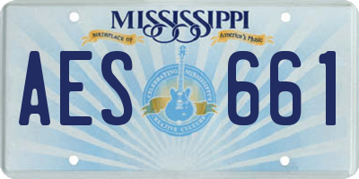 MS license plate AES661