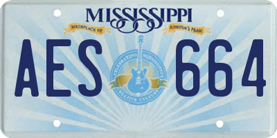 MS license plate AES664