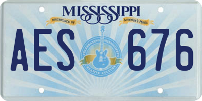 MS license plate AES676