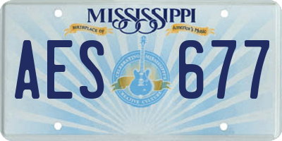 MS license plate AES677