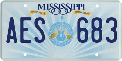 MS license plate AES683