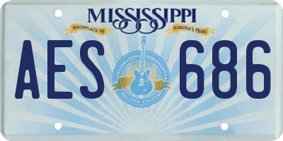 MS license plate AES686