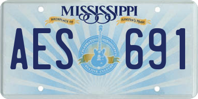 MS license plate AES691