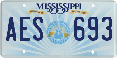 MS license plate AES693