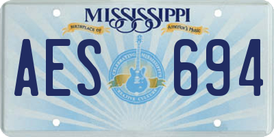 MS license plate AES694