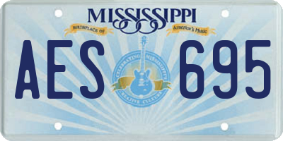 MS license plate AES695