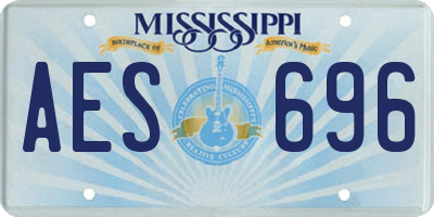 MS license plate AES696