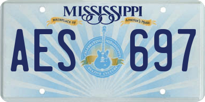 MS license plate AES697