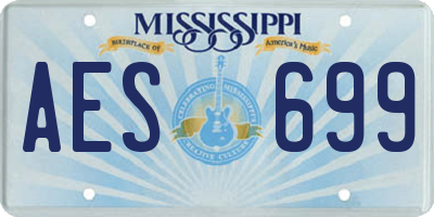 MS license plate AES699