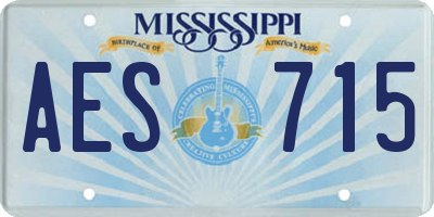 MS license plate AES715