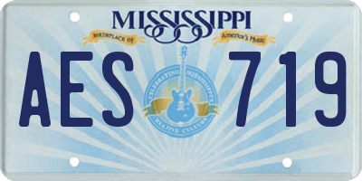 MS license plate AES719