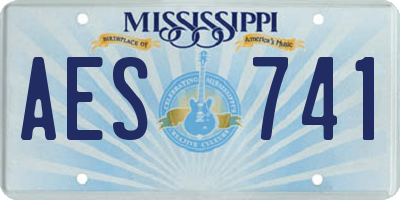 MS license plate AES741