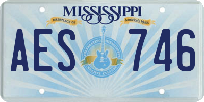 MS license plate AES746
