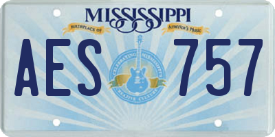 MS license plate AES757