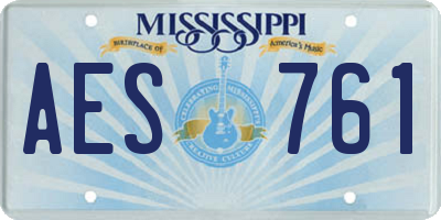 MS license plate AES761