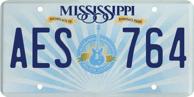 MS license plate AES764