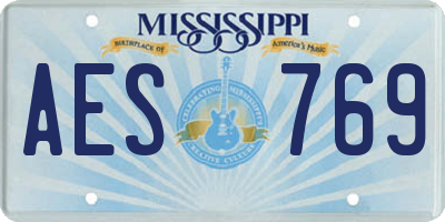 MS license plate AES769