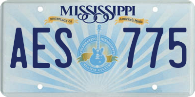MS license plate AES775