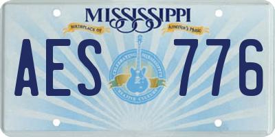 MS license plate AES776