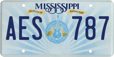 MS license plate AES787