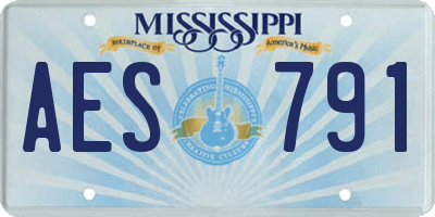 MS license plate AES791
