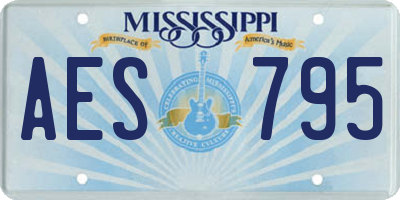 MS license plate AES795