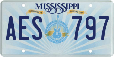 MS license plate AES797
