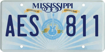 MS license plate AES811