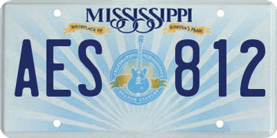 MS license plate AES812