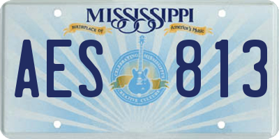 MS license plate AES813