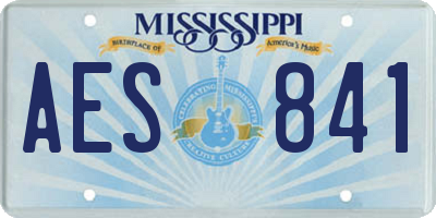 MS license plate AES841