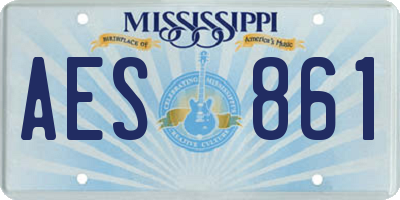 MS license plate AES861