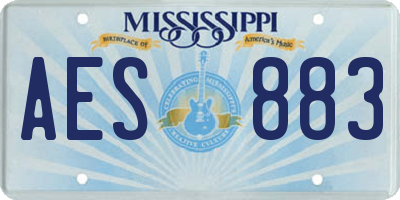 MS license plate AES883