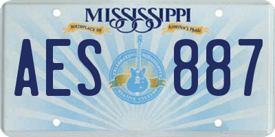 MS license plate AES887