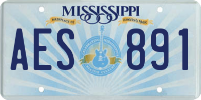 MS license plate AES891