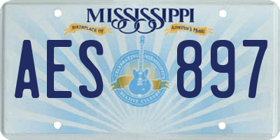 MS license plate AES897