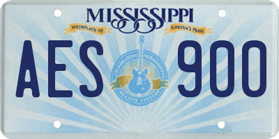 MS license plate AES900