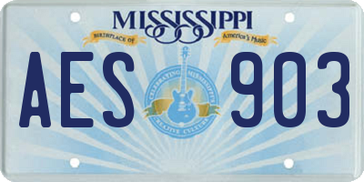 MS license plate AES903