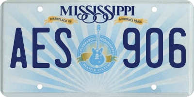 MS license plate AES906