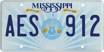 MS license plate AES912