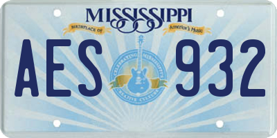 MS license plate AES932