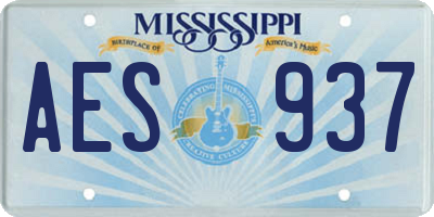 MS license plate AES937