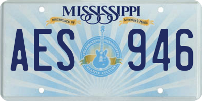 MS license plate AES946