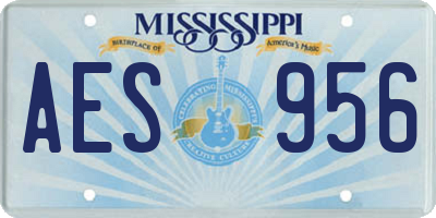 MS license plate AES956