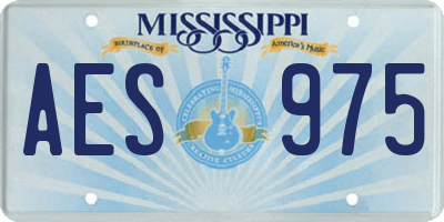 MS license plate AES975