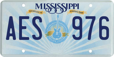 MS license plate AES976